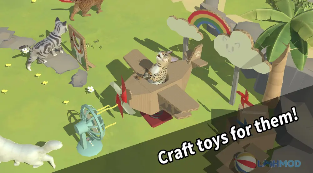 Ảnh 3 của Tải Kitty Cat Resort Mod Apk 1.53.2 (Vô Hạn Tiền) cho Android iOs Mèo trong Kitty Cat Resort Mod đang vui chơi tại khu nghỉ dưỡng