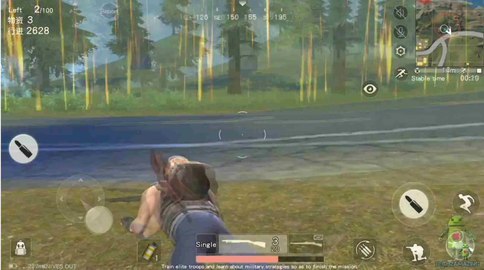 Ảnh 2 của Tải game Knives Out Mod APK 1.280.479406 (Menu, Auto Aim, Wall Hack) Hình ảnh giao diện điều khiển và hành động trong Knives Out Mod