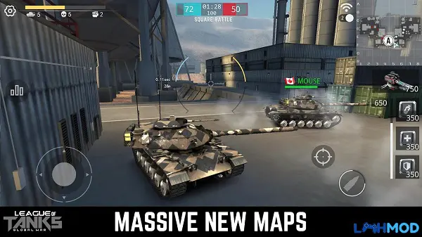 Ảnh 2 của Tải League of Tanks – Global War Apk 2.7.1 cho Android, IOS Giao diện các chế độ chơi trong League of Tanks Global War