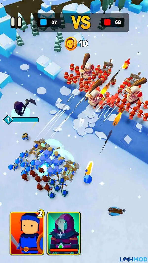 Ảnh 2 của Legion Clash Mod Apk 0.6.2 (Đã mở khóa) Android, IOS Giao diện điều khiển quân đội trong Legion Clash