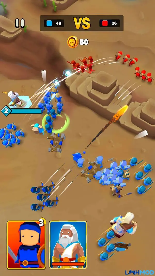 Ảnh 3 của Legion Clash Mod Apk 0.6.2 (Đã mở khóa) Android, IOS Thử thách và nhiệm vụ trong game Legion Clash