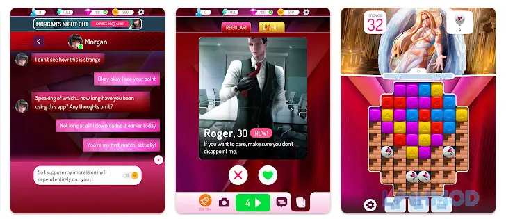 Ảnh 2 của Tải LoveNest Mod Apk 35.2929 (Money, Energy, Unlocked) cho Android iOs Giao diện chọn nhân vật trong LoveNest Anime Character Sim