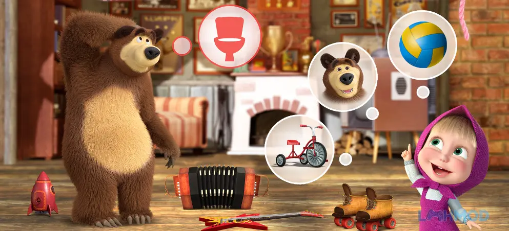 Ảnh 1 của Tải Masha and the Bear My Friends Apk 1.0.1 cho Android iOs Masha và Gấu cùng thực hiện nhiệm vụ hàng ngày trong căn nhà