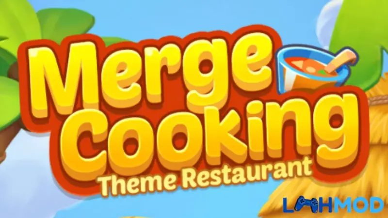 Ảnh 2 của Tải Merge Cooking MOD Apk 1.0.65 (Unlimited Diamonds) Cảnh trong Merge Cooking: Theme Restaurant với nhân vật đang nấu ăn