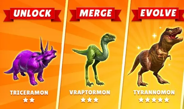 Ảnh 2 của Tải Merge Master MOD APK 3.8.0 (Vô hạn tiền) Người chơi đang hợp nhất các đơn vị khủng long để tạo ra đội hình mạnh mẽ