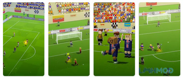 Ảnh 2 của Tải Mini Soccer Star Mod Apk 0.61 (Vô Hạn Tiền) cho Android iOs Cảnh cầu thủ trên sân Mini Soccer Star