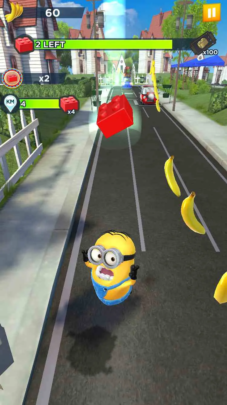 Ảnh 4 của Tải game Minion Rush Mod APK 8.5.0g (Vô Hạn Tiền) Minion sử dụng công cụ hỗ trợ để thu thập chuối