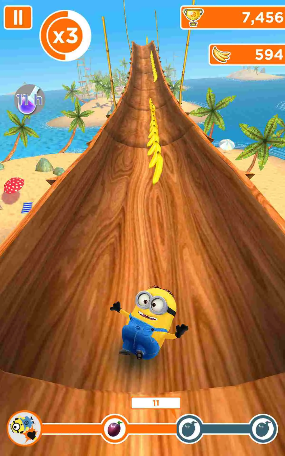 Ảnh 6 của Tải game Minion Rush Mod APK 8.5.0g (Vô Hạn Tiền) Minion đang di chuyển nhanh chóng trên đường chạy