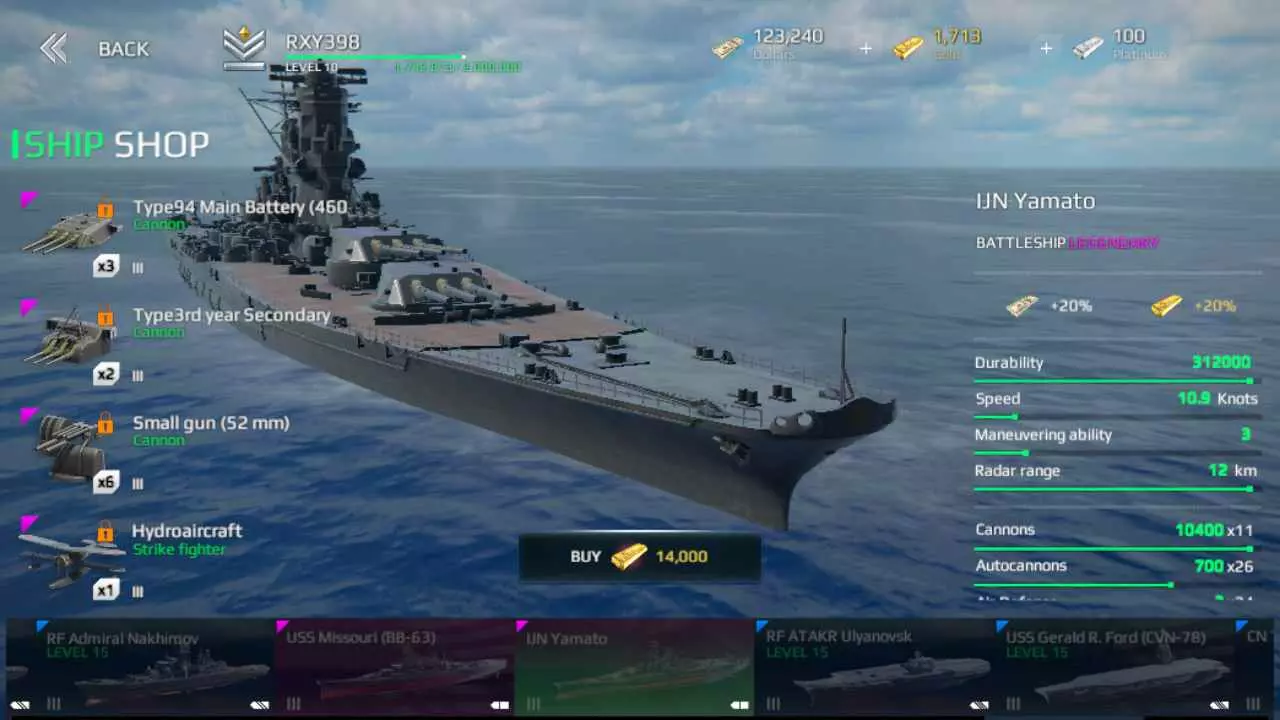 Ảnh 3 của MODERN WARSHIPS: Sea Battle Mod APK 0.85.0.120515751 (Vô Hạn Đạn) Tàu chiến đang khai hỏa trong Modern Warships