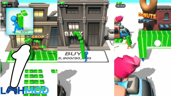 Ảnh 4 của Moneyland MOD APK 3.1.6 (Vô hạn tiền) cho Android iOS Giao diện thành phố Moneyland MOD đã phát triển