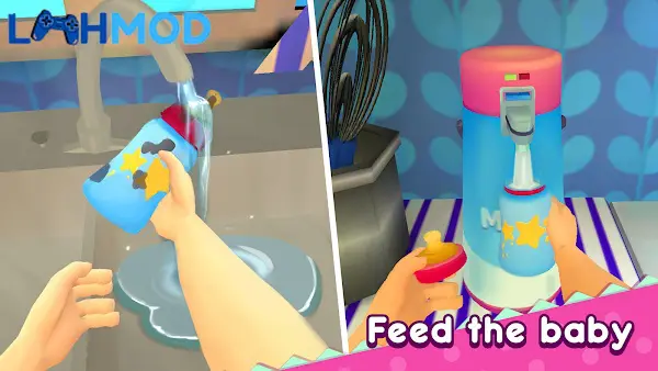 Ảnh 2 của Mother Simulator: Family life APK 2.0.20 Android iOS Người mẹ ảo đang dọn dẹp nhà cửa trong Mother Simulator: Family life