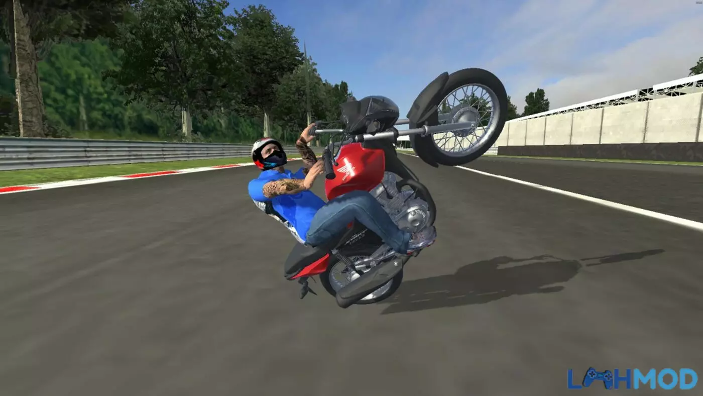 Ảnh 2 của Tải MX Grau Mod Apk v2.5 (Hack Xe Độ) Alt text: Cảnh giới thiệu phiên bản MX Grau Mod Apk với một chiếc mô tô đang bay trên không trung