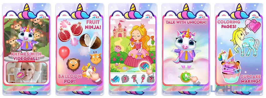 Ảnh 4 của Tải My Baby Unicorn Care For Kids Apk 1.0.15 cho Android iOs Cô bé đang chọn trang phục để mặc cho chú kỳ lân nhỏ trong game