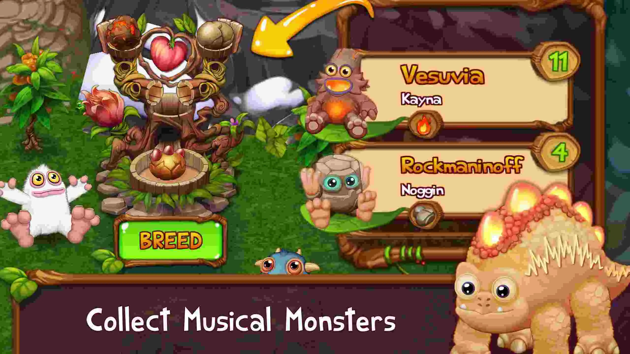 Ảnh 2 của Tải game My Singing Monsters Mod APK v4.8.0 (Vô Hạn Tiền) Hòn đảo âm nhạc trong My Singing Monsters Mod với nhiều loài sinh vật