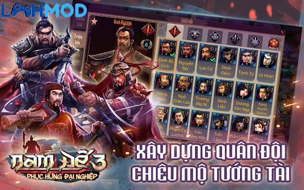 Ảnh 3 của Nam Đế: Phục Hưng Đại Nghiệp APK 3.3.5 cho Android iOS Cảnh chiến đấu hoành tráng giữa các đội quân trong game Nam Đế