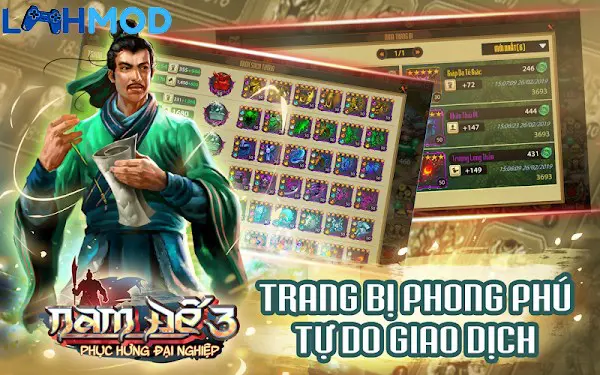 Ảnh 4 của Nam Đế: Phục Hưng Đại Nghiệp APK 3.3.5 cho Android iOS Một tướng quân đứng trước đội quân của mình, sẵn sàng ra trận