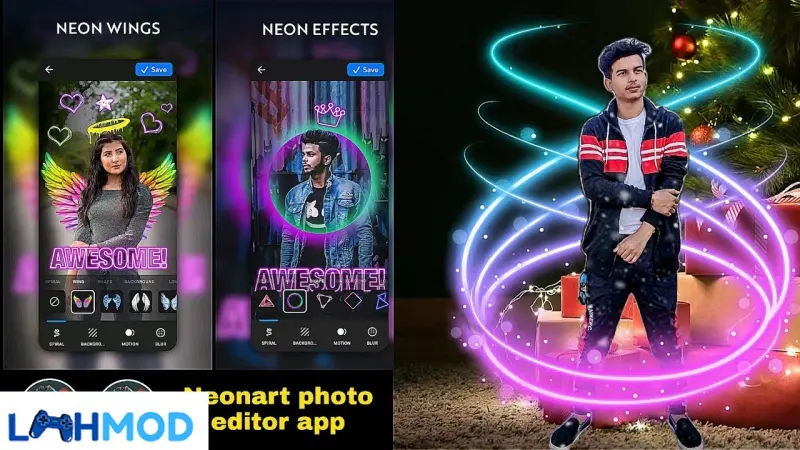 Ảnh 2 của Tải NeonArt Photo Editor Mod Apk 1.3.2 (Mở khóa Premium) Gương mặt được tô điểm sắc màu neon rực rỡ