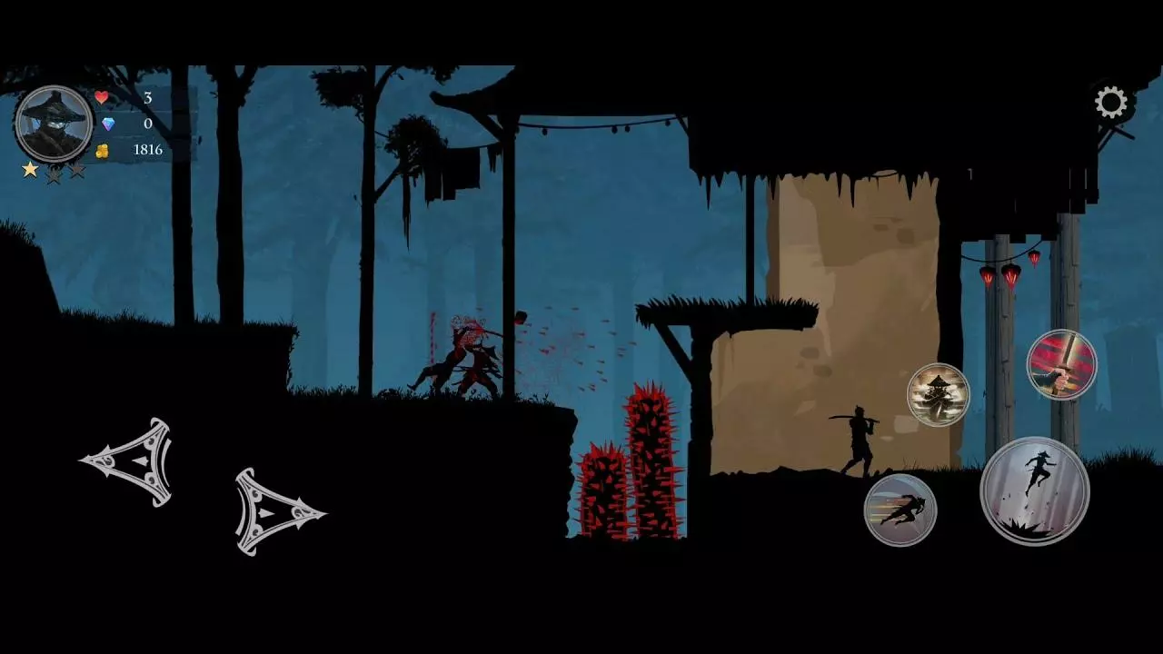 Ảnh 4 của Tải Ninja Arashi 2 Mod APK v1.7.1 (Vô Hạn Tiền, Money) Arashi thu thập vật phẩm trên đường đi