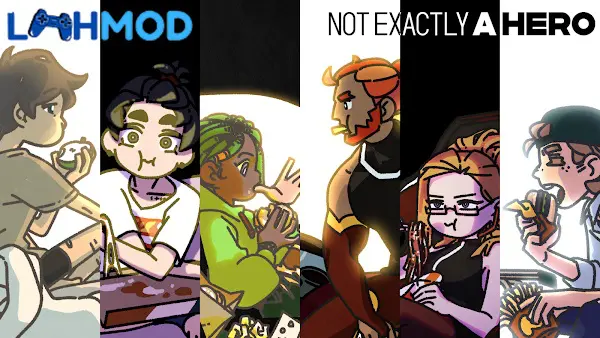 Ảnh 1 của Tải game Not Exactly A Hero APK 1.0.7 cho Android iOS Cảnh Riley trò chuyện với một nhân vật bí ẩn