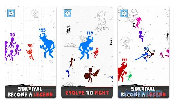 Ảnh 2 của Tải Number io Apk 2.1.1 cho Android iOs Người hùng Stickman chiến đấu vượt qua các chướng ngại vật trong Number.io