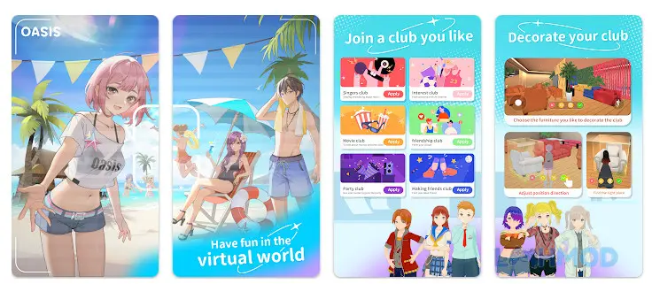 Ảnh 6 của Tải Oasis-Start your second life Apk 0.39.0 cho Android iOs Người chơi tự do biến hóa thành các nhân vật độc đáo trong game