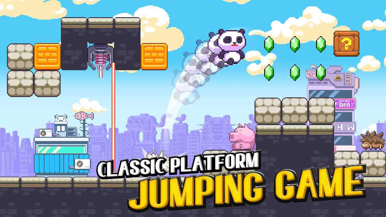 Ảnh 3 của Tải game Panda Power Mod APK 1.1.3 (Vô Hạn Tiền) Màn hình chơi game Panda Power Mod với nhiều sinh vật và cạm bẫy