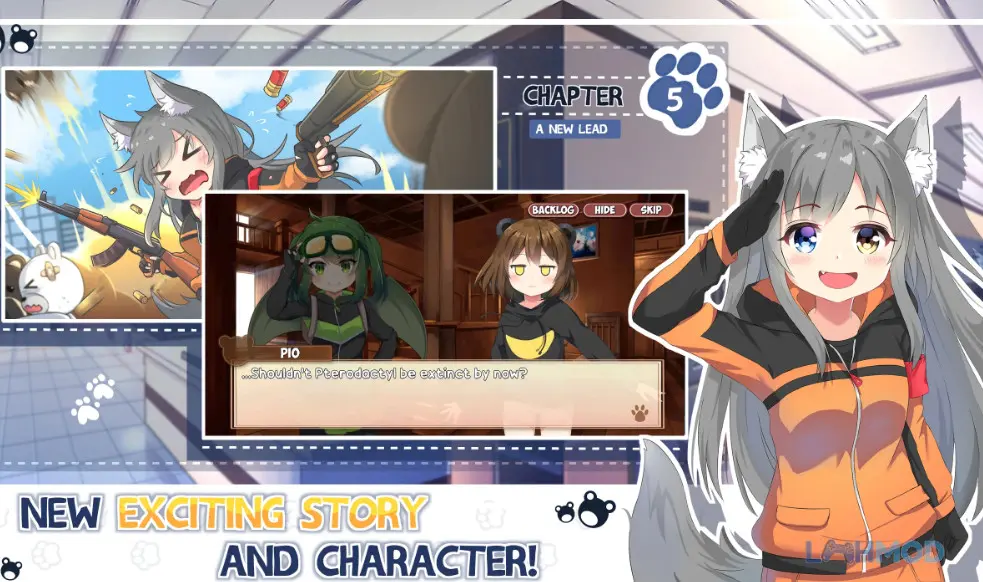 Ảnh 2 của Pandaclip: The Black Thief Mod Apk v1.9.6 (God Mod, One Hit) Chiwa và bạn bè đối mặt với gấu đen trong Pandaclip The Black Thief