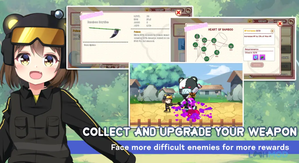 Ảnh 3 của Pandaclip: The Black Thief Mod Apk v1.9.6 (God Mod, One Hit) Các cô gái anime trong Pandaclip The Black Thief