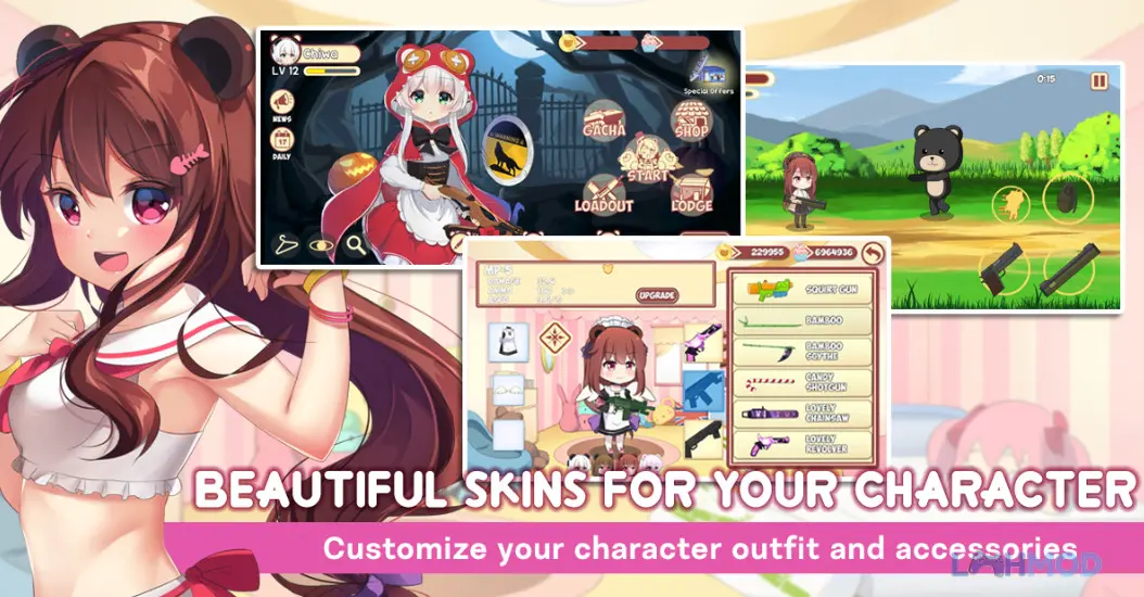 Ảnh 4 của Pandaclip: The Black Thief Mod Apk v1.9.6 (God Mod, One Hit) Nhiều trang phục và phụ kiện trong Pandaclip The Black Thief