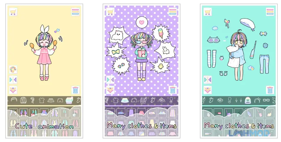 Ảnh 6 của Tải Pastel Girl Dress Up Game Mod Apk 2.6.5 (Mua hàng Free) cho Android iOs Cô gái pastel với trang phục công chúa đáng yêu