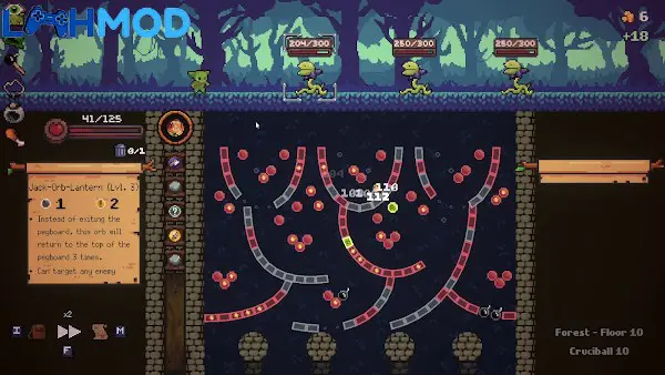 Ảnh 2 của Peglin – A Pachinko Roguelike MOD APK 0.9.01a (Mở khóa) Lối chơi Pachinko kết hợp RPG độc đáo trong Peglin