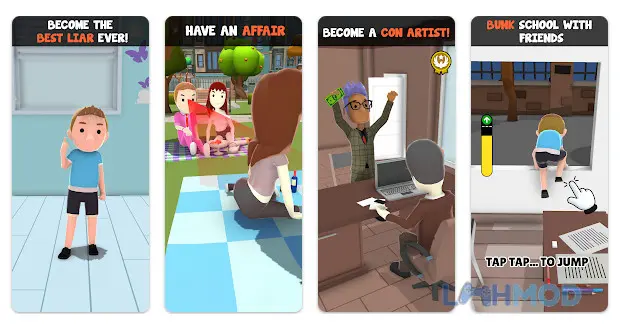 Ảnh 3 của Tải Perfect lie Mod Apk 3.8 (Vô Hạn Tiền) cho Android iOs Giao diện Perfect Lie Mod hiển thị đoạn hội thoại và các lựa chọn