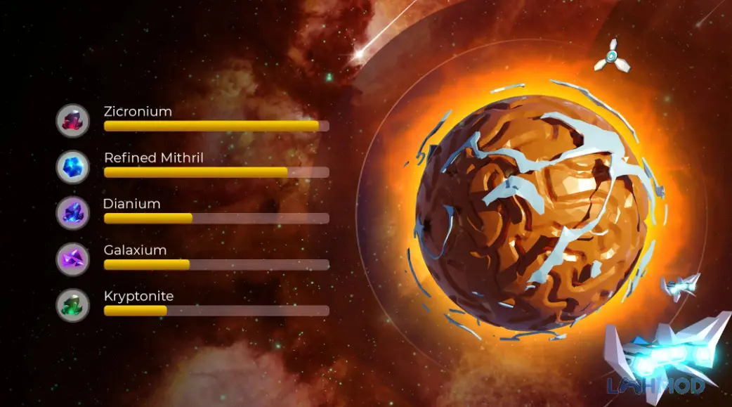 Ảnh 3 của Tải Planet Inc Idle Miner Tycoon Mod Apk 0.1.4 (Vô Hạn Tiền,Di Tích, Điểm) cho Android Hệ thống khai thác tự động đang hoạt động