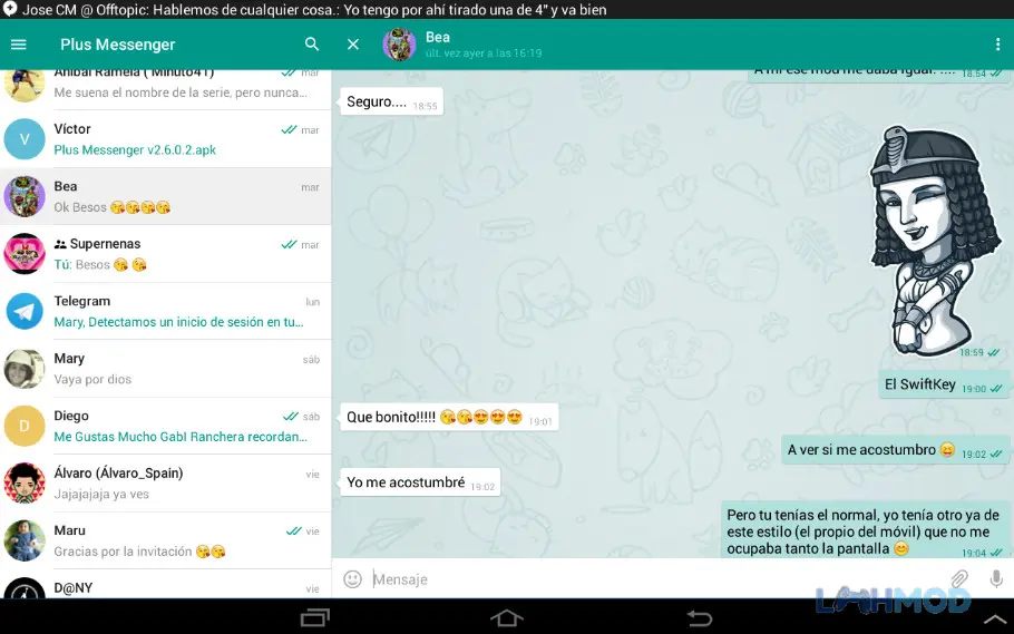 Ảnh 4 của Tải ứng dụng Plus Messenger Apk 9.0.2.0 cho Android iOs Cảnh một nhóm chat trong ứng dụng Plus Messenger