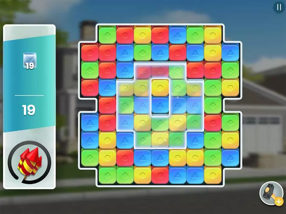 Ảnh 5 của Property Brothers Home Design Mod APK 2.6.2g (Vô Hạn Đá Quý) Màn hình giải đố match-3 trong game Property Brothers Home Design Mod, giúp kiếm tiền cho việc thiết kế