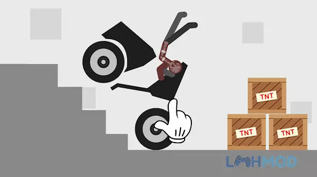 Ảnh 3 của Tải game Ragdoll Turbo Dismount Mod Apk 1.84 (Vô Hạn Tiền) cho Android iOs Các phương tiện đa dạng và đạo cụ trong Ragdoll Turbo Dismount