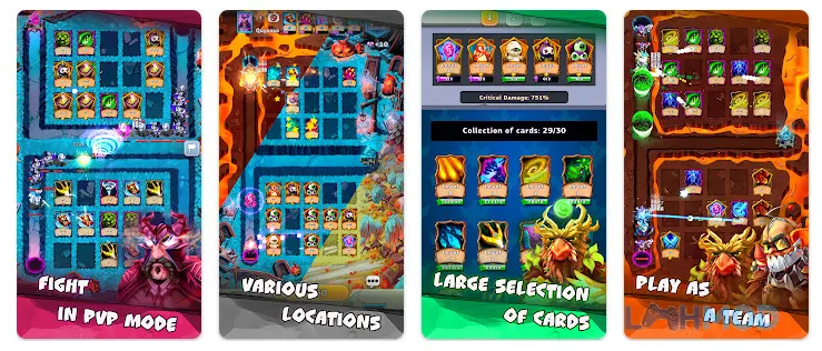 Ảnh 4 của Tải Random Cards Tower Defense TD Mod Apk 0.294 (Vô Hạn Tiền) cho Android iOs Giao diện game Random Cards Tower Defense TD Mod với nhiều thẻ bài phòng thủ và quái vật tấn công