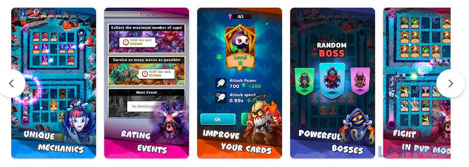 Ảnh 6 của Tải Random Cards Tower Defense TD Mod Apk 0.294 (Vô Hạn Tiền) cho Android iOs Một trận chiến sôi động trong Random Cards Tower Defense TD Mod với các tháp phòng thủ tấn công quái vật