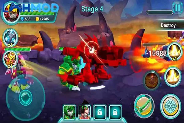Ảnh 2 của Robot War: Superhero Fight APK v5.6 cho Android iOS Cảnh chiến đấu của robot trong Robot War: Superhero Fight với hiệu ứng súng đạn