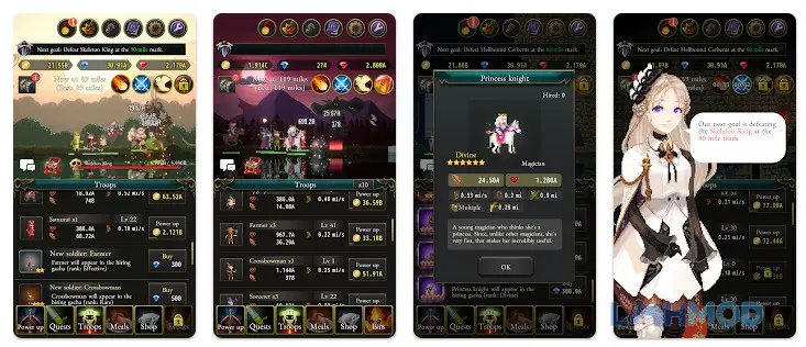 Ảnh 2 của Tải Rogue with the Dead Idle RPG Mod Apk v2.7.1 (Free Upgrade, High Damage, MoveSpeed) cho Android iOs Cảnh chiến đấu trong game Rogue with the Dead Idle RPG