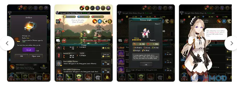 Ảnh 3 của Tải Rogue with the Dead Idle RPG Mod Apk v2.7.1 (Free Upgrade, High Damage, MoveSpeed) cho Android iOs Anh minh họa bản đồ và hành trình trong Rogue with the Dead Idle RPG