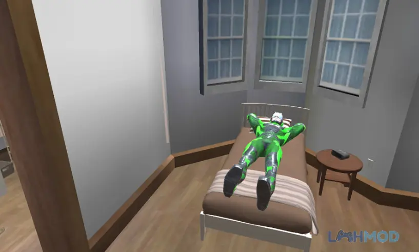 Ảnh 3 của Tải Rope Frog Ninja Hero Mod Apk 1.9.4.1 (Vô Hạn Tiền) cho Android iOs Cận cảnh siêu anh hùng người nhái đứng trên đường phố đầy xe cộ