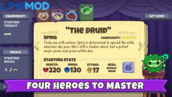 Ảnh 4 của Tải Roundguard APK 2.0.3 cho Android iOS Giao diện hầm ngục và các chỉ số nhân vật của Roundguard