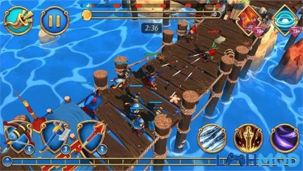 Ảnh 3 của Tải Royal Revolt 2 APK 8.1.0 (Vô hạn tiền/Kim cương) cho Android iOS Bản đồ chiến dịch và giao diện chọn quân trong Royal Revolt 2