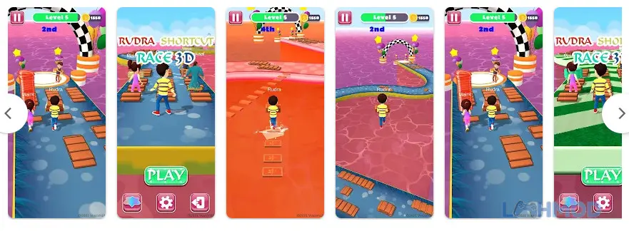 Ảnh 2 của Tải Rudra Shortcut Race 3D Mod Apk 1.0.0 (Vô Hạn Tiền) cho Android iOs Cảnh đua xe 3D đầy màu sắc với nhiều chướng ngại vật