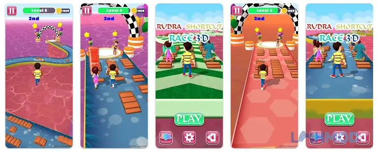 Ảnh 3 của Tải Rudra Shortcut Race 3D Mod Apk 1.0.0 (Vô Hạn Tiền) cho Android iOs Tháp khối lập phương khổng lồ được xây dựng làm đường tắt trong game