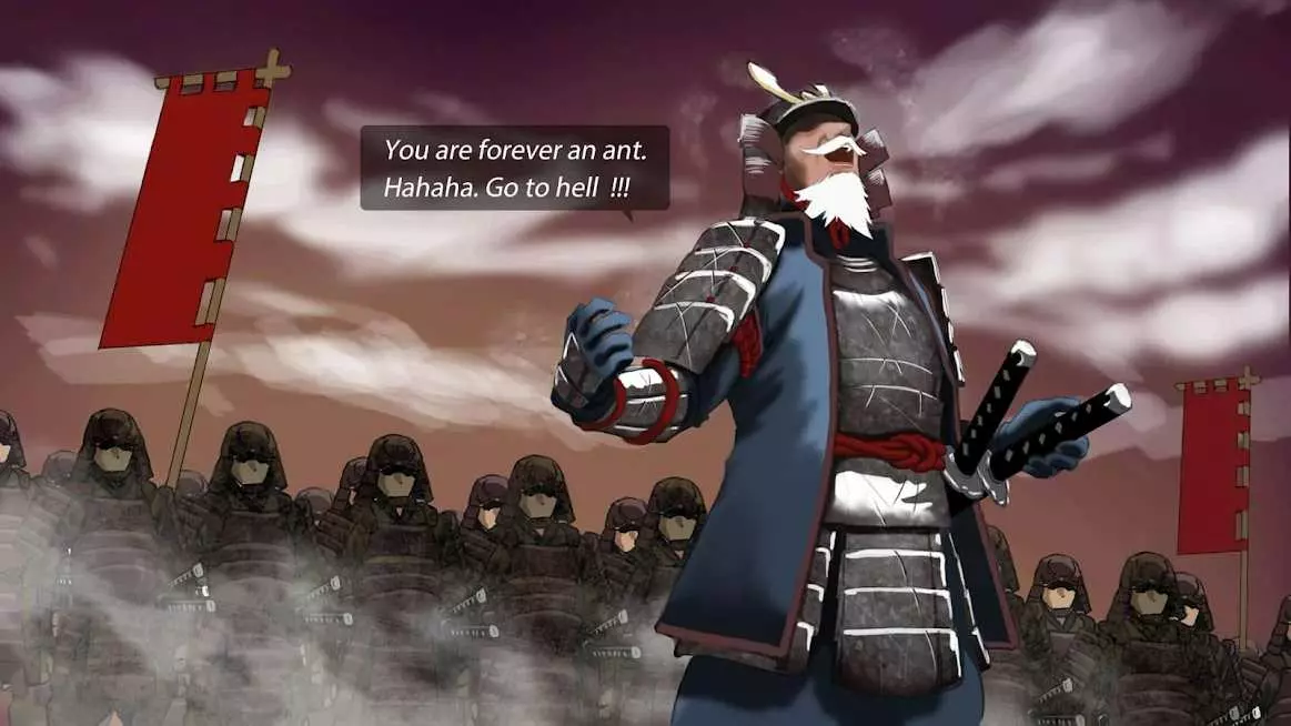 Ảnh 2 của Tải game Samurai: Action fight Assassin Mod APK 1.0.92 (One Hit) Một cảnh giao tranh dữ dội với Samurai sử dụng kỹ năng kiếm