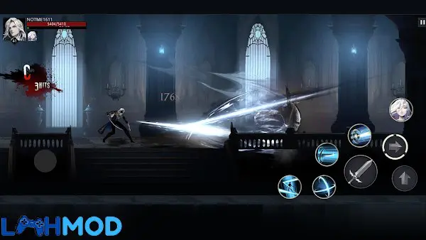 Ảnh 1 của Shadow Slayer: Demon Hunter MOD APK 1.2.01 (Vô hạn đá quý) Cảnh chiến đấu kịch tính của thợ săn quỷ trong hầm ngục