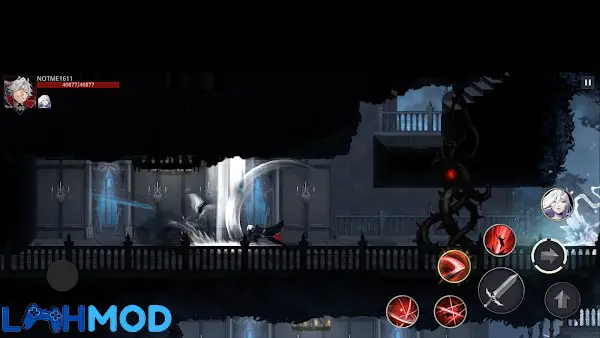 Ảnh 3 của Shadow Slayer: Demon Hunter MOD APK 1.2.01 (Vô hạn đá quý) Thợ săn quỷ đối mặt với trùm khổng lồ trong bối cảnh tối tăm