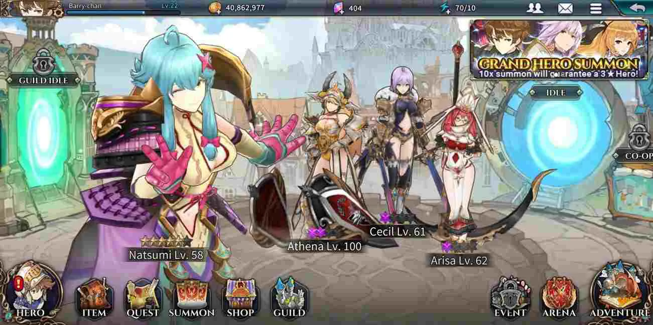 Ảnh 2 của Shining Beyond Mod APK 1.0.34 (Menu/Hệ số sát thương, phòng thủ) Giao diện chiến đấu trong Shining Beyond Mod